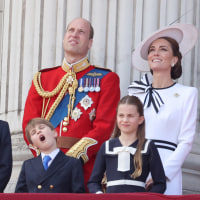 Prince William, Prince of Wales, Prince Louis of Wales, Princess Charlotte of Wales and Catherine, Princess of Wales.