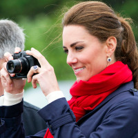 Catherine, Duchess of Cambridge taking photographs.