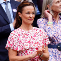 Pippa Middleton in the royal box on day fourteen of the 2024 Wimbledon Championships at the All England Lawn Tennis and Croquet Club, London. Picture date: Sunday July 14, 2024.