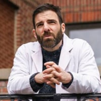 Zachary Quinto as Dr. Oliver Wolf in "Brilliant Minds." 