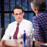 Steve Kornacki during an interview with host Seth Meyers on Nov. 9, 2022.