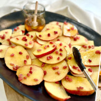 Apples with Hot Honey and Pomegranate and Delicata Squash Parmesan