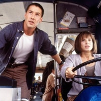 Keanu Reeves and Sandra Bullock in "Speed."