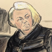 court sketch Svetlana Dali stowaway