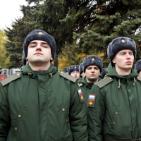 Swear-in ceremony of Russian soldiers to be deployed to Donetsk and Luhansk