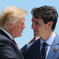 G7 Summit in Canada donald trump justin trudeau politics political poltiicians profile