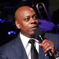 Dave Chappelle on stage speaks