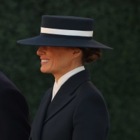 Melania Trump and U.S. President-elect Donald Trump leave after services at St. John's Church as part of Inauguration ceremonies on January 20, 2025 in Washington, DC. Donald Trump takes office for his second term as the 47th president of the United States. 