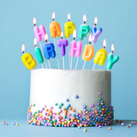 Colorful birthday cake birthday