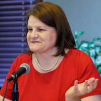 Hannah Dugan speaking