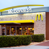 McDonald's Restaurant Building Exterior.