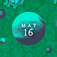 Planets over a zodiac illustration