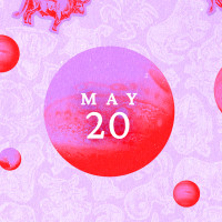 Planets over a zodiac illustration