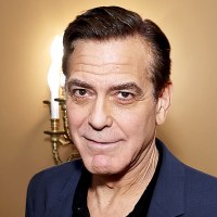 George Clooney at the unveiling ceremony for his Sardi's Caricature.