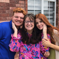 Sara McOlvin with mom and brother