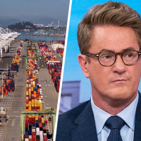 Side by side of a port and  Joe Scarborough