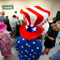 Kentucky Derby Horse Racing Fashion Photo Gallery patriotic clothing usa hat red white blue