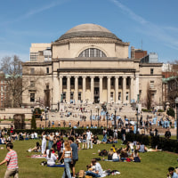 Students on campus at Columbia University
