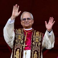 Pope Leo XIV, Robert Prevost, waves.