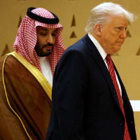 President Donald Trump and Saudi Crown Prince Mohammed bin Salman; MSNBC's Chris Hayes.