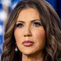 Homeland Security Secretary Kristi Noem; Rep. Eric Swalwell.
