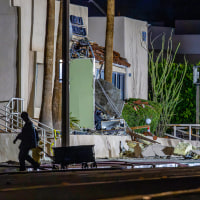 Site of the explosion in Palm Springs.