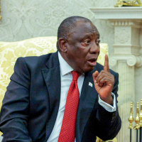 Cyril Ramaphosa and Donald Trump.