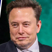 A split composite of Charlie Sykes and Elon Musk.