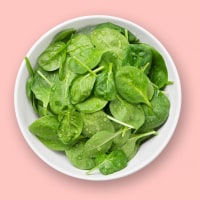 Bowl of spinach.