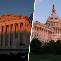 The Supreme Court and Congress buildings