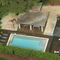 An aerial view of the home and pool where the four-year-old drowned in El Portal, Fla.