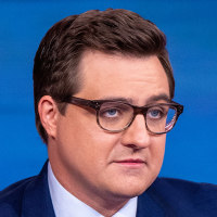 A split of a classroom photo and Chris Hayes.
