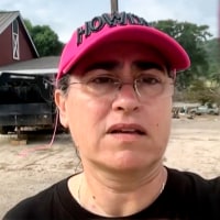 Lorena Guillen speaks outside