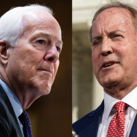 Sen. John Cornyn (R-TX) and  Ken Paxton, Texas Attorney General