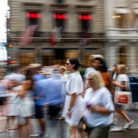 Shoppers in NYC.