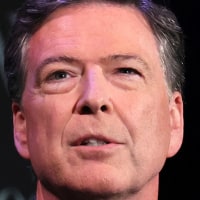 Composite image. Left: Former Director of the U.S. Central Intelligence Agency (CIA) John Brennan testifies before the House Permanent Select Committee on Intelligence on Capitol Hill, May 23, 2017 in Washington, DC. RIGHT: James Comey speaks onstage during Former FBI Director James Comey In Conversation With MSNBC's Nicolle Wallace at 92NY on May 30, 2023 in New York City.