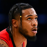 Apr 11, 2025; Los Angeles, California, USA; Houston Rockets forward Cam Whitmore (7) looks to shoot against the Los Angeles Lakers during the second half at Crypto.com Arena. Mandatory Credit: Jonathan Hui-Imagn Images