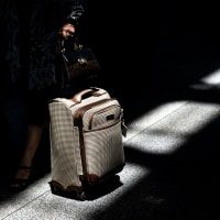 Traveler at airport.