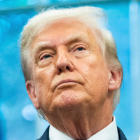 A split composite image of President Donald Trump, left, and Joe Scarborough.