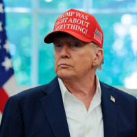 President Donald Trump speaks in the Oval Office on Aug. 22, 2025.