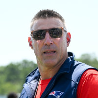 Jul 28, 2025; Foxborough, MA, USA; New England Patriots head coach Mike Vrabel leaves the practice fields after training camp at Gillette Stadium. Mandatory Credit: Eric Canha-Imagn Images