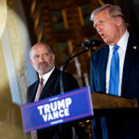 President-Elect Trump Speaks To The Press At Mar-A-Lago