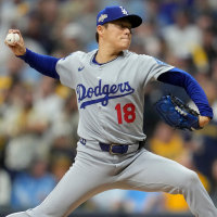 NLCS Dodgers Brewers Baseball Yoshinobu Yamamoto pitcher