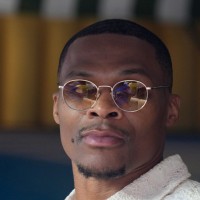 Sep 7, 2025; Inglewood, California, USA; Russell Westbrook attends the game between the Houston Texans and the Los Angeles Rams at SoFi Stadium. Mandatory Credit: Kirby Lee-Imagn Images