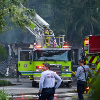 Firefighters at scene.