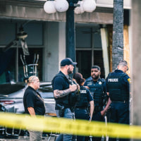 Law enforcement at the scene.