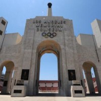 The Los Angeles Coliseum, venue for the 1932 and 1984 Olympic Games, and one of the possible locations for a public memorial service for music legend Michael Jackson, is pictured on July 1, 2009 in Los Angeles. The family of Michael Jackson ruled out holding a poignant funeral at the star's Neverland estate as the singer's will was made public for the first time. Local media reported a public memorial for Jackson may now be held at the 20,000-seat Staples Center or the bigger 100, 000 seat Los Angeles Coliseum.        AFP PHOTO/Mark RALSTON (Photo credit should read MARK RALSTON/AFP/Getty Images)