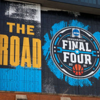 INDIANAPOLIS, IN - MARCH 9: Signage for the 2021 NCAA Men's Final Four is seen on March 9, 2021, at Lucas Oil Stadium in Indianapolis, IN. (Photo by Brian Spurlock/Icon Sportswire via Getty Images)