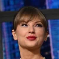 Taylor Swift on the The Late Show with Stephen Colbert.