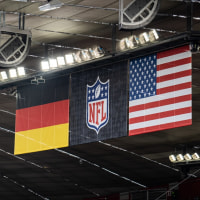 MUNICH, GERMANY - NOVEMBER 10: A general view of the stadium before during the NFL Munich Game 2024 between New York Giants and Carolina Panthers at Allianz Arena on November 10, 2024 in Munich, Germany. (Photo by F. Noever/FC Bayern via Getty Images)